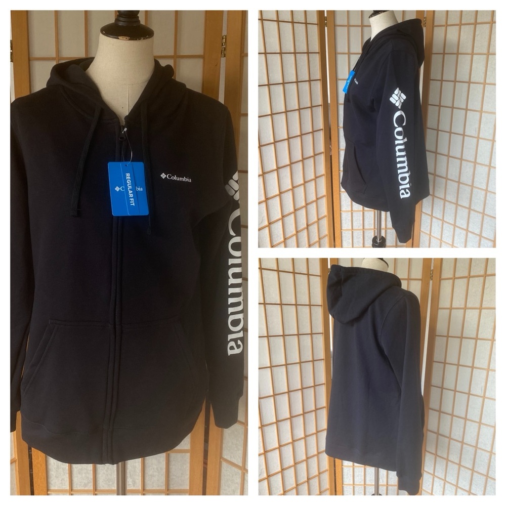 Columbia Black Cape Lacey Graphic Full Zip Hoodie Womens SZ L NWT - Picture 15 of 15